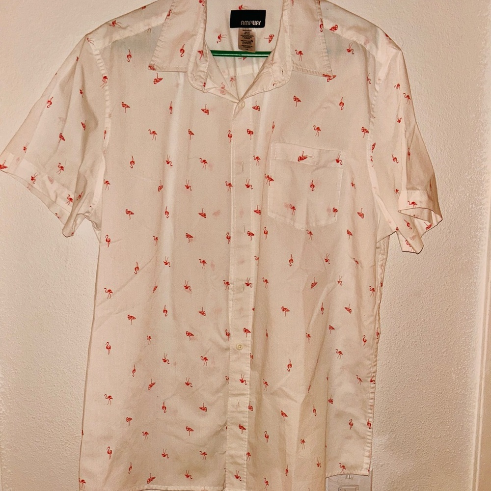 Men's Shirt with Flamingo Pattern